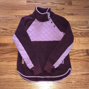 Abercrombie & Fitch asymmetrical snap-up fleece